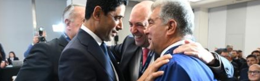 巴萨接近时隔四年重返欧洲俱乐部协会，纳赛尔特别致辞欢迎